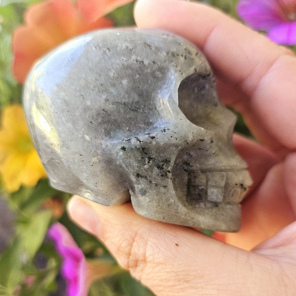 labradorite skull